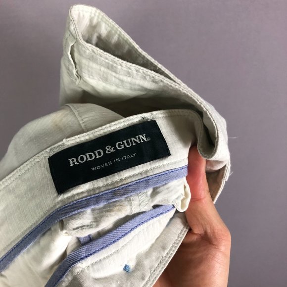 Rodd & Gunn Mens White Custom Fit Cotton Blend Shorts Size 40W - Picture 5 of 9